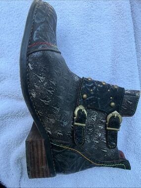 L'Artiste Nailhead Black Bootie